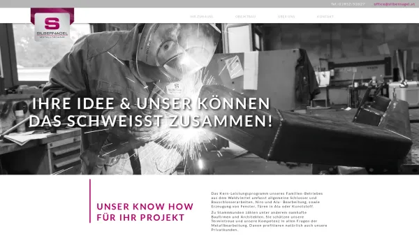 Website Screenshot: Silbernagel Metalltechnik GmbH - SILBERNAGEL - Ihre Idee & unser Können - das schweisst zusammen! - Date: 2023-06-15 16:02:34