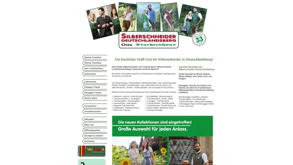 Website Screenshot: Trachtenhaus Manfred Silberschneider - Silberschneider Deutschlandsberg das steirische Trachten Haus - Date: 2023-06-26 10:21:34