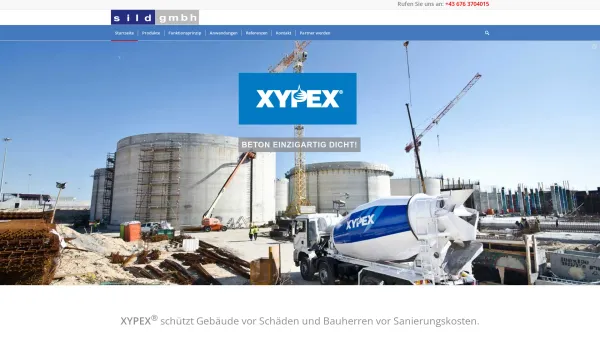 Website Screenshot: Sild gmbh - Startseite - Sild GmbH - Beton wasserdicht machen - Date: 2023-06-26 10:21:34