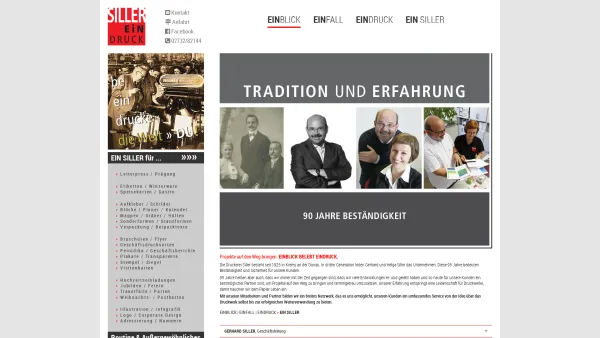 Website Screenshot: Druckerei Gerhard Siller - Druckei Siller » EINBLICK | EINFALL | EINDRUCK - Date: 2023-06-15 16:02:34