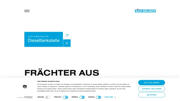 Website Screenshot: Autofraechterei Gebr. Melmer GmbH & Co KG - Silo Melmer - Frächter aus Leidenschaft in Imst, Tirol | Silo Melmer - Date: 2023-06-26 10:21:34