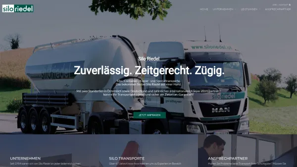 Website Screenshot: W. Riedel Silo Transportgesellschaft Silo Riedel Transport GmbH - Startseite - Silo Riedel - Date: 2023-06-14 10:45:11