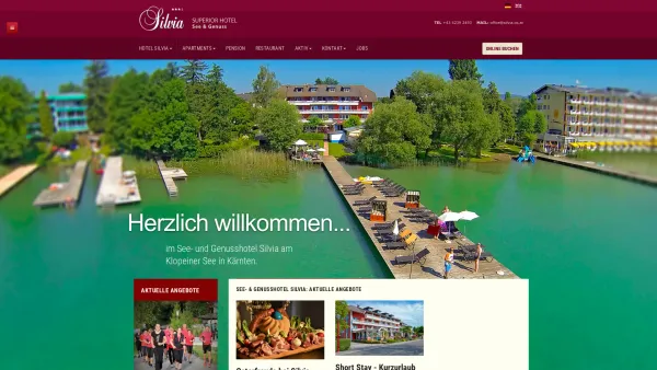 Website Screenshot: Hotel Silvia - Hotel am Klopeiner See in Kärnten - Date: 2023-06-26 10:21:34