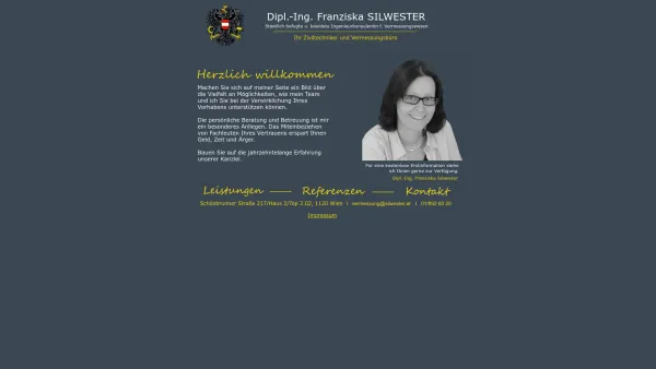 Website Screenshot: Dipl. Ing. Franziska Ingenieurkonsulentfür Vermessungswesen - Vermessungsbüro DI Franziska Silwester - Startseite - Date: 2023-06-26 10:21:34
