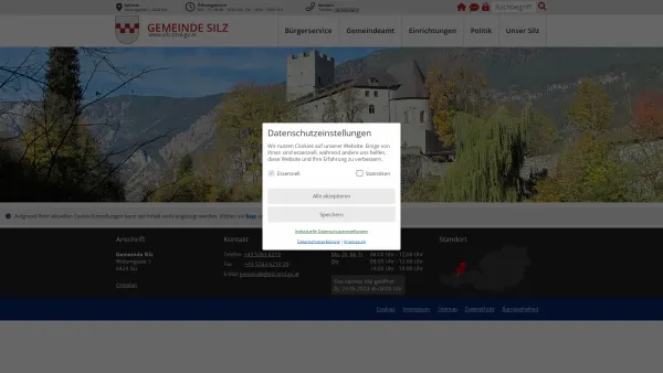 Website Screenshot: Gemeindeamt Silz RiS-Kommunal - Silz - Gemeinde - Startseite - Date: 2023-06-26 10:21:34