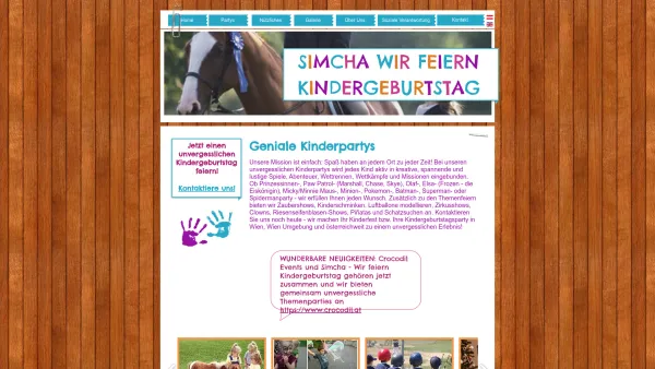 Website Screenshot: Simcha Wir feiern Kindergeburtstag Die besten Kinderpartys in Wien, Wien Umgebung und ganz Österreich - Kinderparty & Kindergeburtstag in Wien feiern | simcha.at - Date: 2023-06-26 10:21:34