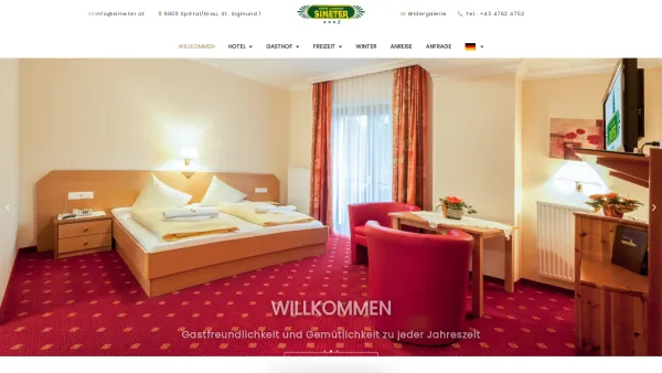 Website Screenshot: Hotel Landhof Simeter - Landhof Simeter - Gasthof & Hotel nahe Millstätter See, Kärnten - Date: 2023-06-15 16:02:34