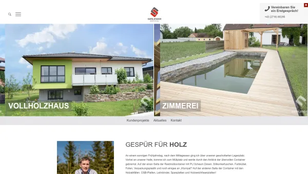 Website Screenshot: [SIMLINGER] DACHDECKEREI/SPENGLEREI/ZIMMEREI - Holzbau Simlinger GmbH - ZIMMEREI | VOLLHOLZHAUS - Date: 2023-06-14 10:45:14