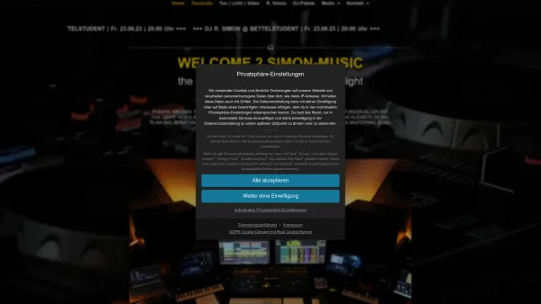 Website Screenshot: Simon w w w s i m o n m u s i c a t - www.simon-music.at – eventtechnik | ton- und lichtverleih | tonstudio | mixing & mastering - Date: 2023-06-26 10:21:34