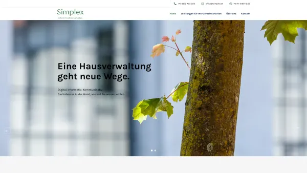 Website Screenshot: Simplex Datenverarbeitung - Simplex – Immobilientreuhand GmbH - Date: 2023-06-26 10:21:34