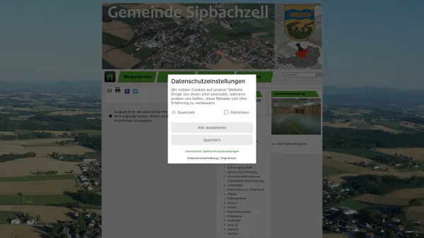 Website Screenshot: Gemeindeamt Sipbachzell RiS-Kommunal - Gemeinde Sipbachzell - Startseite - Date: 2023-06-26 10:21:37