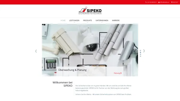 Website Screenshot: SIPEKO Sicherheitstechnik GmbH - Willkommen bei SIPEKO - Sicherheitstechnik Privat und Gewerblich - Sipeko - Date: 2023-06-26 10:21:37