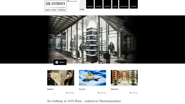 Website Screenshot: to SIR ANTHONY - Herrenausstatter in 1010 Wien - Sir Anthony - Date: 2023-06-26 10:21:37