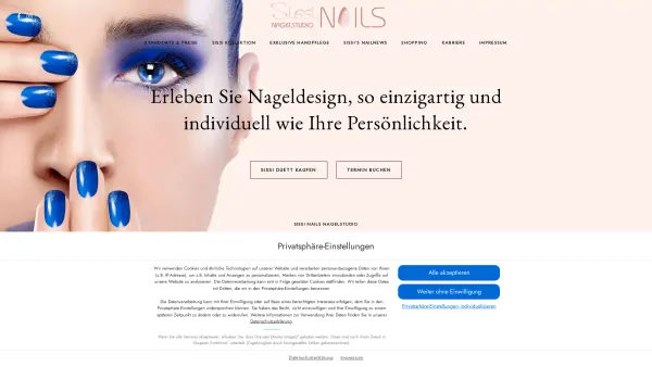 Website Screenshot: Sissi Nails Nagelstudio - Sissi Nails Nagelstudio - Schönheit an Ihren Fingerspitzen - Date: 2023-06-26 10:26:43