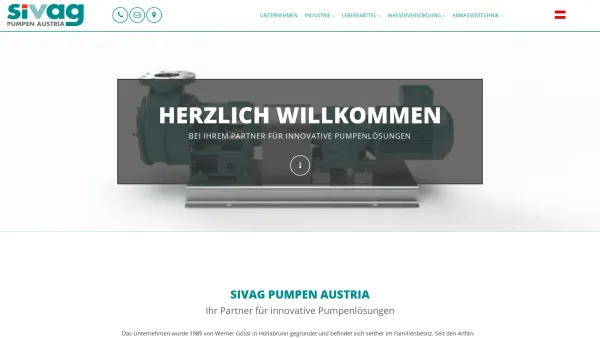 Website Screenshot: SIVAG Pumpen Austria - SIVAG - Date: 2023-06-14 10:45:14