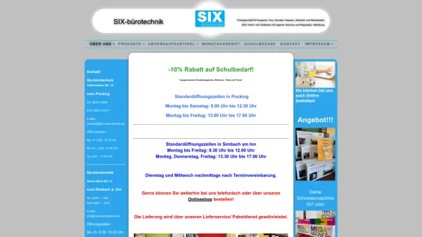 Website Screenshot: Six bürotechnik - Meine Homepage - Über uns - Date: 2023-06-15 16:02:34