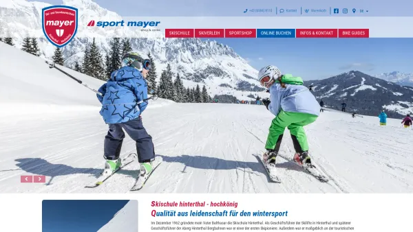 Website Screenshot: Balthasar John Skischule und Snowboardschule Hinterthal Maria Alm Hochkönig Winterreich - Skischule Hinterthal - Hochkönig / Sport Mayer Hinterthal - Date: 2023-06-26 10:21:37