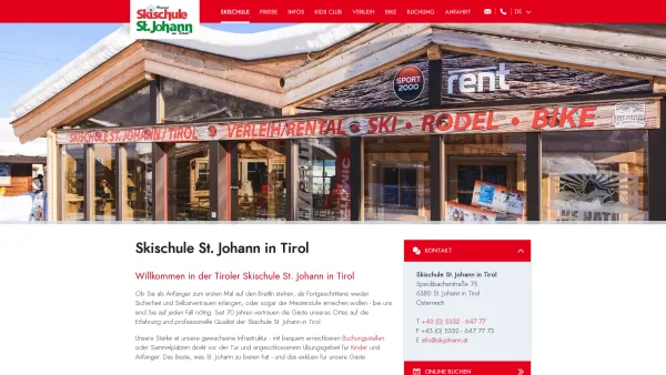 Website Screenshot: Egger Simon KG - Skischule - Skischule St. Johann in Tirol - St. Johann in Tirol - Date: 2023-06-26 10:21:37