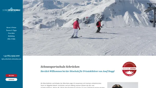 Website Screenshot: Schischule Schröcken-Hochkrumbach.Hier finden Sie die Profis für Ihren Urlaub die Sie gerne in Sachen Ski Carving und Kinderunterr - Schneesportschule Schröcken | Skischule in Warth-Schröcken - Date: 2023-06-26 10:21:37