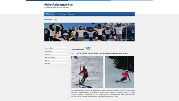 Website Screenshot: Alpines Leistungszentrum Innerkrems - Willkommen - SkiSport.at - Date: 2023-06-26 10:21:40