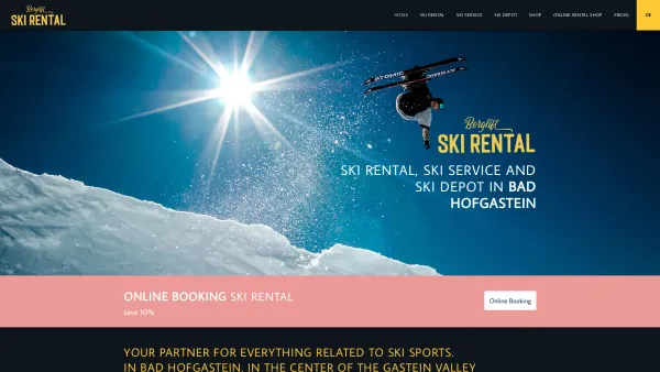 Website Screenshot: IRAUSEK Ski-Verleih Depot Service Boards Schiverleih Bad Hofgastein - Welcome - Berglift Ski rental - Date: 2023-06-26 10:21:40