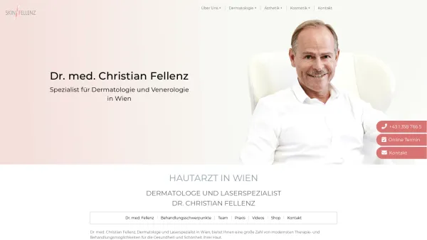 Website Screenshot: Dr. med. Christian Fellenz - Hautarzt in Wien | Dr. Christian Fellenz - Date: 2023-06-26 10:21:40