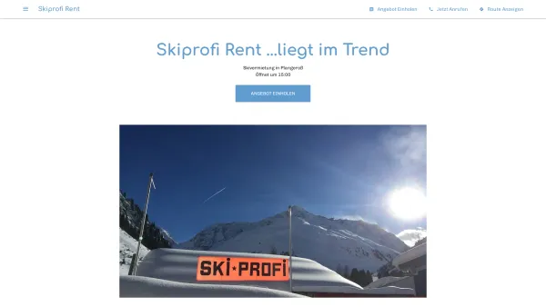 Website Screenshot: Dr. Helmut skiprofi rent - Skiprofi Rent - Skivermietung in Plangeroß - Date: 2023-06-15 16:02:34