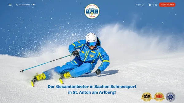 Website Screenshot: Richard Walter Holding Skischule Arlberg St. Anton am Arlberg Ski Alp Snowboard Kinderwelt - Skifahren & Snowboarden und Off-Piste Angebote am Arlberg | Skischule Arlberg - Date: 2023-06-26 10:21:40