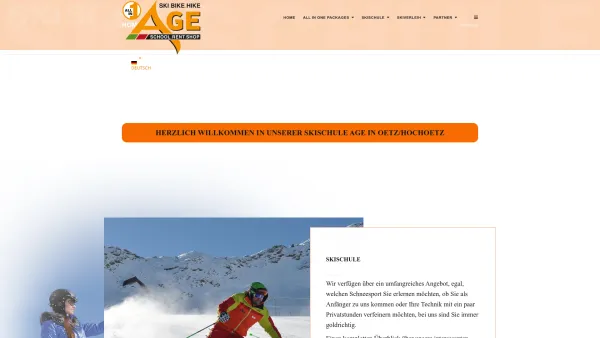 Website Screenshot: Skischule AGE Gebhard Auer Skischule, Kinderskischule, Rennlaufschule, Ski und Snowboard Verleih, Gratis Skidepot Oetz / Hochoetz - Schischule Hochoetz - Date: 2023-06-26 10:21:40