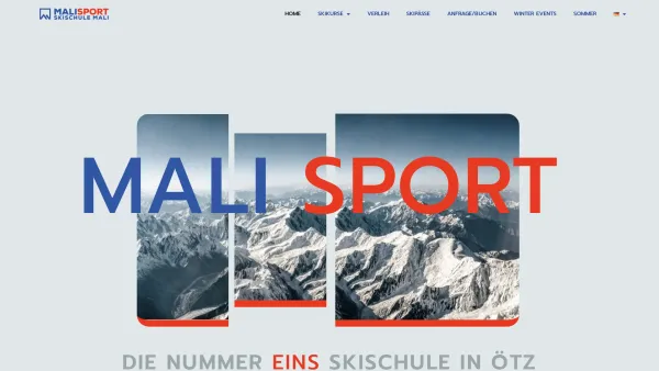 Website Screenshot: Skischule MALI die Schischule Oetz Ötztal Tirol - Home - Ski Schule Mali Ötz - Date: 2023-06-26 10:21:40