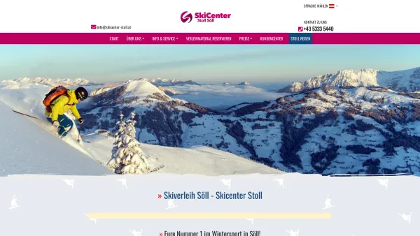 Website Screenshot: Skiverleih Söll Skicenter Stoll - Start - SKIVERLEIH SÖLL - Ihre Nummer 1 im Wintersport in Söll - Date: 2023-06-15 16:02:34