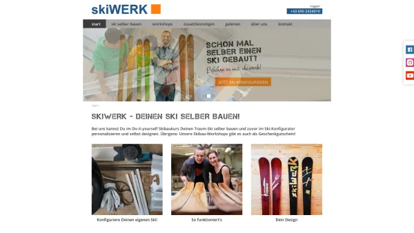 Website Screenshot: skiWERK Ski selber bauen Do-it-yourself Skibaukurs / Ski Design Workshop Aichriedler Mondsee - Ski selber bauen: Do-it-yourself Skibaukurs / Ski Design Workshop Aichriedler Mondsee - Date: 2023-06-26 10:21:40