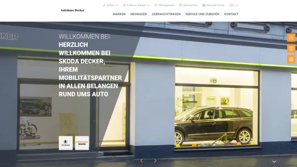 Website Screenshot: Autohaus Decker SKODA GEBWSKODA - Decker Kfz Handels- u. Reparatur GmbH - Date: 2023-06-14 10:45:14