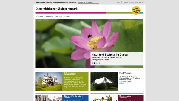 Website Screenshot: ÖSTERREICHISCHER SKULPTURENPARK - Skulpturenpark - Kunst und Natur | Österreichischer Skulpturenpark - Date: 2023-06-26 10:21:40