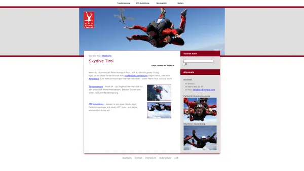 Website Screenshot: Aviation Noll OEG Fallschirmspringen Tirol skydiving over the alps - Skydive Tirol - Date: 2023-06-14 10:45:14