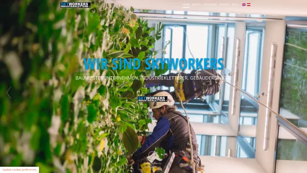 Website Screenshot: Skyworkers Industrieklettern GmbH - SkyWorkers, die Welt des Industriekletterers - Date: 2023-06-26 10:26:42