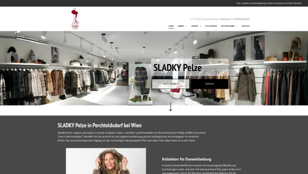 Website Screenshot: Pelzmode Philipp Sladky - Pelzmode Sladky in Perchtoldsdorf | Damen- & Herrenmode - Date: 2023-06-14 10:45:14