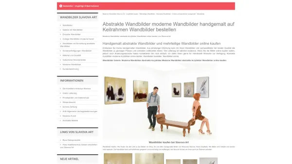 Website Screenshot: Wandbilder Slavova Art - Wandbilder online Wandbilder bestellen - Wandbilder Slavova Art - Date: 2023-06-26 10:21:42