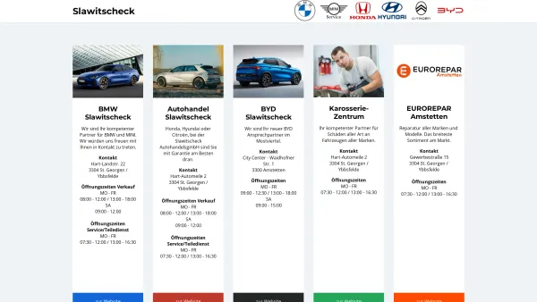 Website Screenshot: Slawitscheck AutohandelsgmbH - Slawitscheck: Start - Date: 2023-06-26 10:21:42