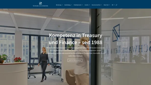 Website Screenshot: Schwabe Ley und Greiner Treasury-Beratung Training - Startseite - Schwabe, Ley & Greiner - Date: 2023-06-26 10:21:42