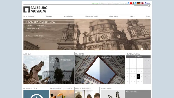 Website Screenshot: Museum Neue SMCA Haupthaus - Salzburgmuseum Startseite - Date: 2023-06-26 10:21:43