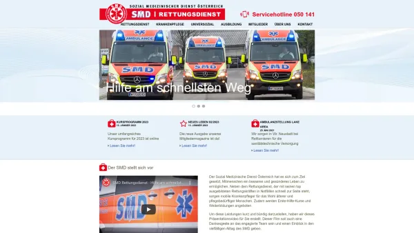 Website Screenshot: SMD Sozial Medizinscher Dienst - SMD Sozial Medizinischer Dienst Österreich - Date: 2023-06-26 10:21:43