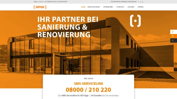 Website Screenshot: SMS Group  Schaden Management Service GmbH - SMS-Group – Ihr Partner bei Sanierung und Renovierung - Date: 2023-06-26 10:21:43