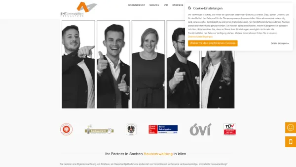 Website Screenshot: SABO + MANDL & TOMASCHEK IMMOBILIEN GMBH - SMT Immobilien | Hausverwaltung Wien | IMMY Gold Preisträger - Date: 2023-06-26 10:26:42