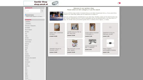 Website Screenshot: EDV-Support & IT-Dienstleistungen Ing. Alexander Smuk - Sanitärshop - shop.smuk.at - Date: 2023-06-26 10:21:43