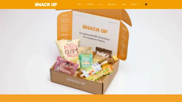 Website Screenshot: snackup OG - SNACK UP - Die gesunde BIO Snack Box für moderne Teams - Date: 2023-06-26 10:26:43