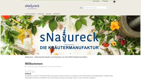 Website Screenshot: 's Natureck - sNatureck I Kräutermanufaktur seit 2005 - Getrocknete Kräuter in Bio online kaufen - Date: 2023-06-15 16:02:34