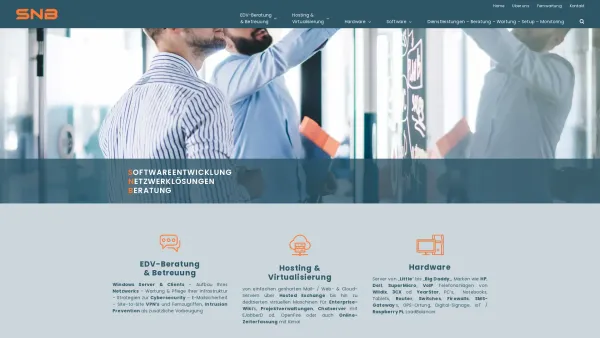 Website Screenshot: SNB Softwareentwicklung Netzwerklösungen edv-Beratung - Startseite - SNB - Date: 2023-06-26 10:21:45