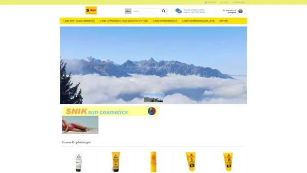 Website Screenshot: SNIK sun cosmetics - Snik sun cosmetics - Snik sun cosmetics - Date: 2023-06-26 10:21:45