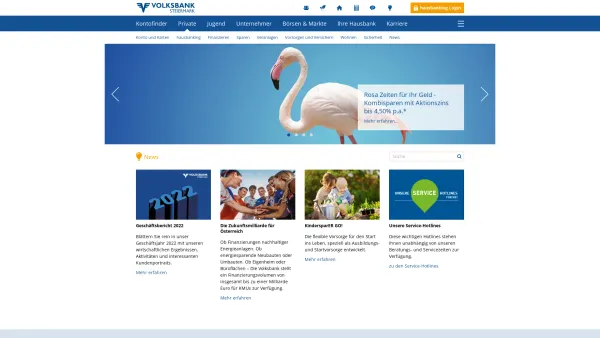 Website Screenshot: Volksbank Vertrauen verbindet - Ihr Partner in der Region | Volksbank Steiermark AG - Date: 2023-06-26 10:21:45